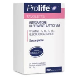 Prolife Tavolette - Integratore a base di fermenti lattici vivi - 24 tavolette masticabili