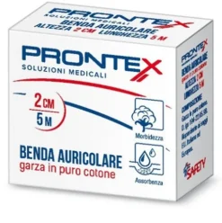 Prontex Benda Auricolare Garza Idrofila 2cm x 5m