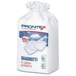Prontex Quadrotti di Cotone Idrofilo Purissimo 8 x 8 cm