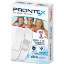 Prontex Silver Strips Cerotti Taglia M con Argento Antibatterico 12 pz