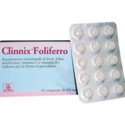 Provita Foliferro Integratore Alimentare Ferro, Acido Folico e Vitamina 30 Compresse