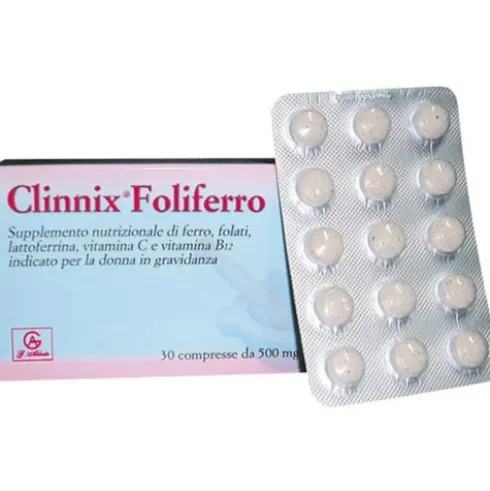 Provita Foliferro Integratore Alimentare Ferro, Acido Folico e Vitamina 30 Compresse