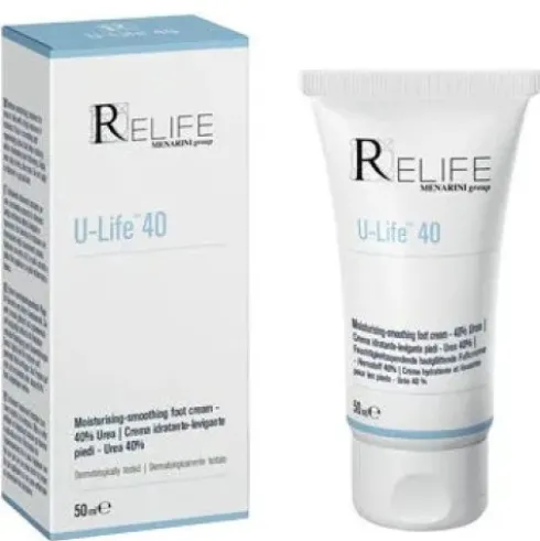Relife U-Life 40 Crema Idratante Levigante Piedi con Urea 50ml Tubo