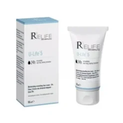 Relife U-Life 5 Crema viso idratante levigante con urea e acido glicolico 50ml
