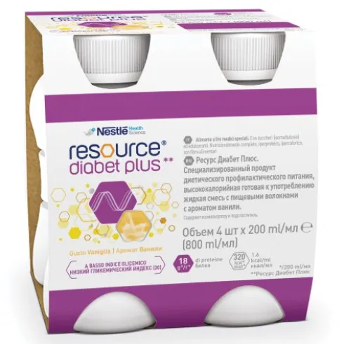 RESOURCE Diabet P.Van.4x200ml