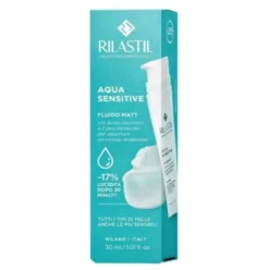 Rilastil Aqua Sensitive Gel Crema Matt - Crema viso opacizzante per pelli miste e impure - 30 ml