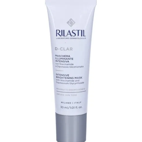 Rilastil D-Clar Maschera Illuminante Intensiva - Maschera viso uniformante per pelle con colorito spento - 30 ml