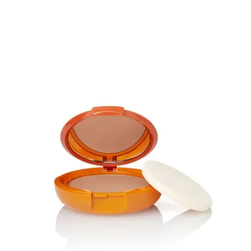 Rilastil Sun System Crema Compatta Uniformante Colore Bronze SPF50+ - Fondotinta compatto con protezione solare - 10 g