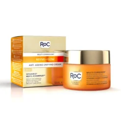 Roc Multi Correxion Revive + Glow Crema Anti-Età Uniformante - Crema viso alla vitamina C - 30 ml