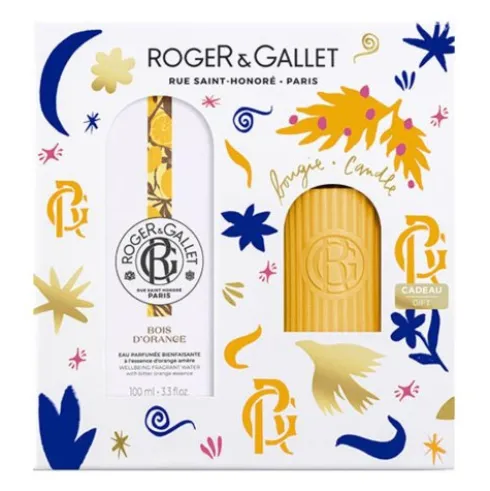 Roger & Gallet Cofanetto di Natale 2024 Bois D'Orange - Acqua profumata 100 ml + Candela profumata 75 g