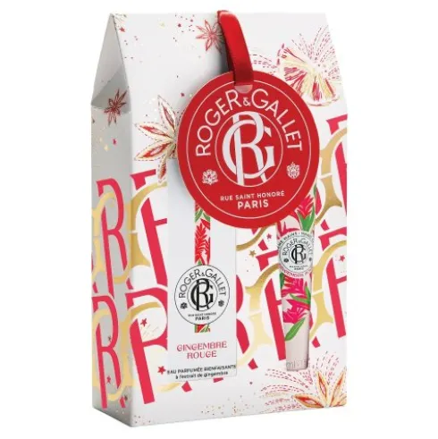 Roger & Gallet Cofanetto di Natale 2023 Gingembre Rouge - Acqua profumata 30 ml + Crema mani 30 ml