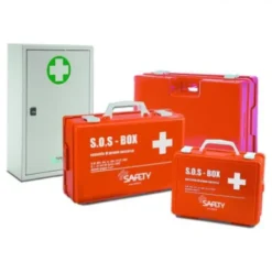 Safety Cassetta Primo Soccorso Vuota in Plastica Azzurra 40x26x13,5 cm