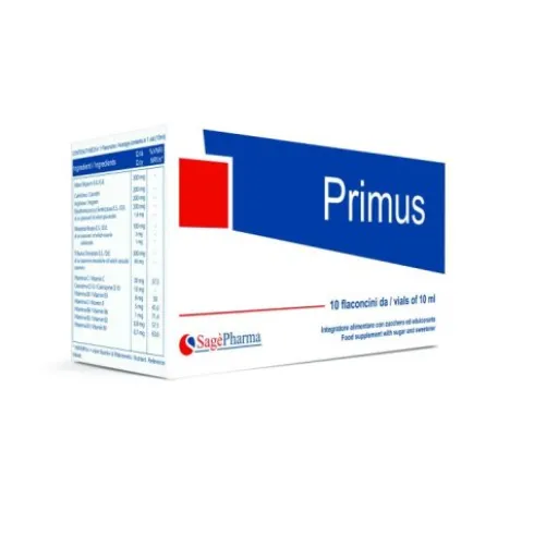 Sage Pharma Primus Integratore Alimentare per Energia 10 Flaconcini