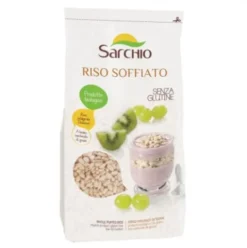 Sarchio Riso Soffiato Biologico Senza Glutine Italiano Ideale per Celiaci 200 g