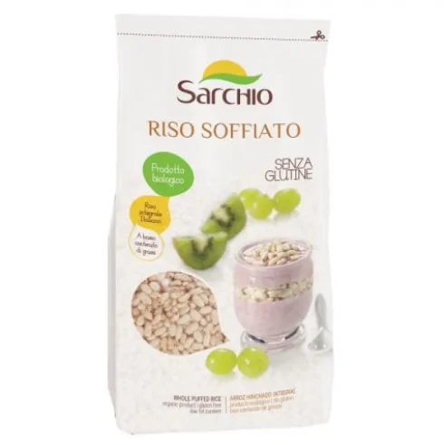 Sarchio Riso Soffiato Biologico Senza Glutine Italiano Ideale per Celiaci 200 g