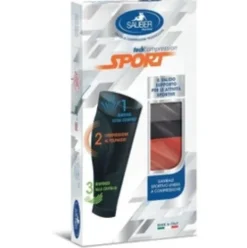 Sauber Gambale Sport Unisex Compressione Grigio Rosso XL