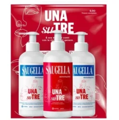 Saugella Bundle Dermoliquido Una su tre - Detergente intimo per le donne in età fertile - Confezione speciale 3x200 ml