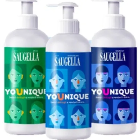 Saugella Younique - Confezione con Saugella dermoliquido 200 ml + Saugella attiva 200 ml + Saugella idraserum 200 ml