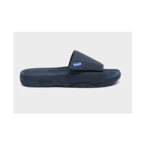 Scholl's Nautilus Ciabatte Unisex Blu Navy con Velcro Taglia 44 in PVC