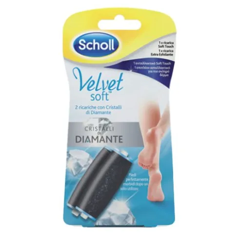 Scholl Velvet Soft Ricarica 2 Testine Soft di Ricambio per Soft Roll Professional