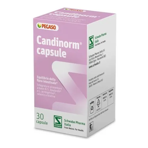 Schwabe Pharma Italia Candinorm Integratore per Flora Intestinale 30 Capsule