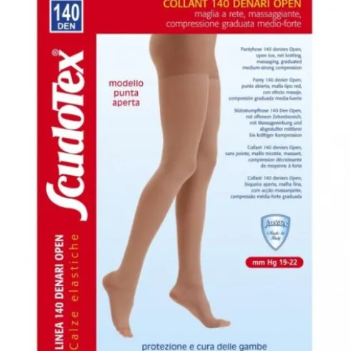 Scudotex Collant 140 Naturale Punta Aperta Taglia 5
