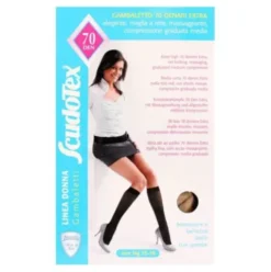 Scudotex Gambaletto 70 Den Open Toe Natura Taglia 3