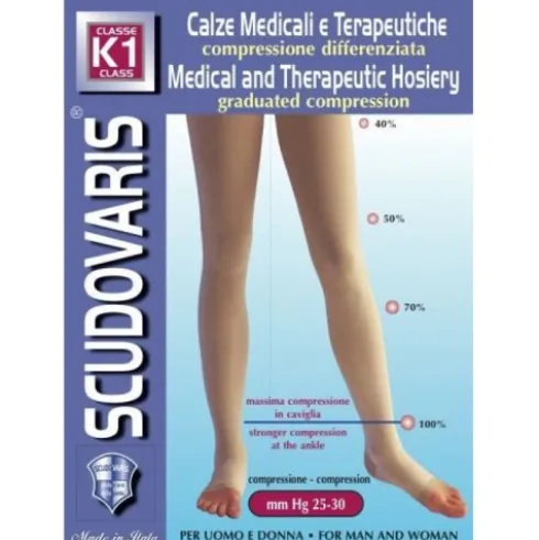 Scudovaris Gambaletto K1 Naturale Taglia 2 Compressione Media
