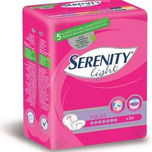 Serenity Light Lady Super Assorbenti Incontinenza Donna Super 30 Pezzi