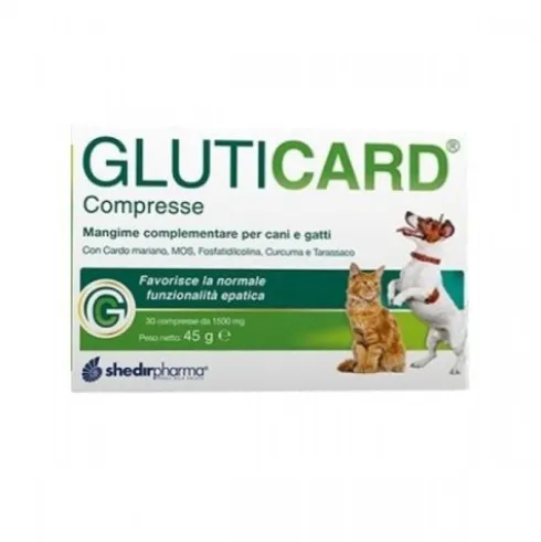 Shedir Gluticard Mangime Complementare Cani Gatti Supporto Epatico 30 Compresse