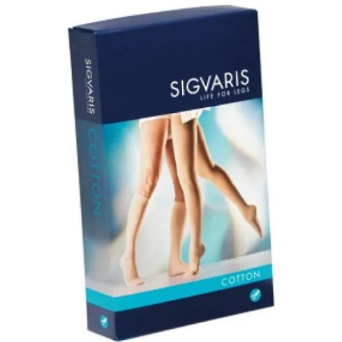 Sigvaris Cotton CO1 Gambaletto Lungo Punta Aperta Nature M Plus