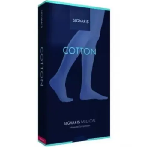 Sigvaris Cotton CO1 Gambaletto Compressivo Punta Aperta Naturale