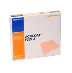 Smith & Nephew Acticoat Flex Medicazione Antimicrobica 5x5 cm, 5 Pezzi