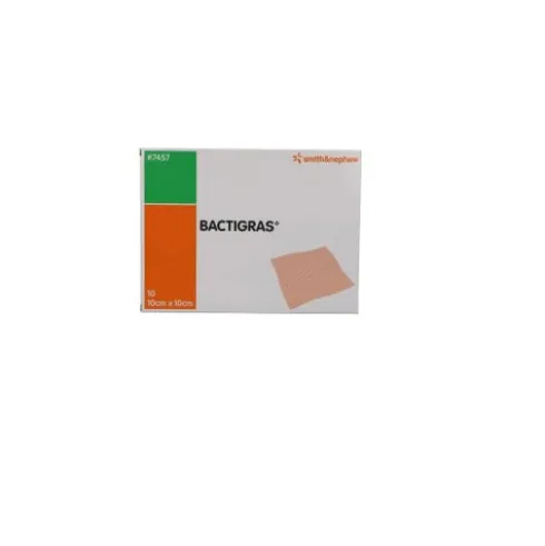 Smith & Nephew Bactigras Garza Medicata Clorexidina 10x10cm 10 Pezzi