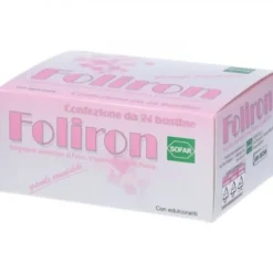 Sofar Foliron Integratore Alimentare Ferro Vitamina C e Acido Folico, 24 bustine