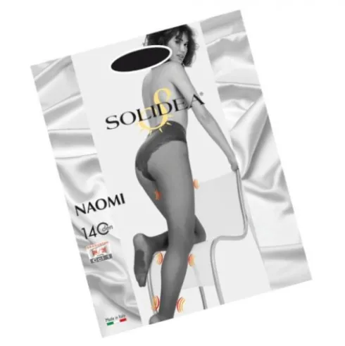 Solidea Naomi 140 Den Collant Compressivo Modellante Nero Taglia 4XL