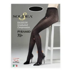 Solidea Pyramid 70 Collant Fantasia Nero Taglia 2/M, Compressione 12/15 mmHg