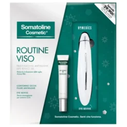 Somatoline Cosmetic Cofanetto di Natale 4D Occhi - Contorno occhi filler antirughe 15 ml + Dispositivo massaggiante per contorno occhi