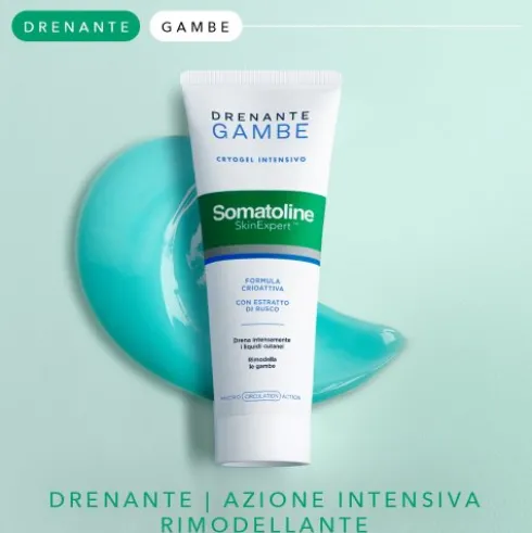 Somatoline Skin Expert Crema Drenante Rimodellante Gambe - Per gambe snelle e leggere - 200 ml