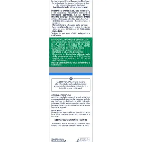 Somatoline Skin Expert Crema Drenante Rimodellante Gambe - Per gambe snelle e leggere - 200 ml