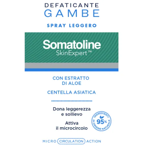 Somatoline Skin Expert Defaticante Gambe Spray - Immediato sollievo per gambe pesanti - 125 ml