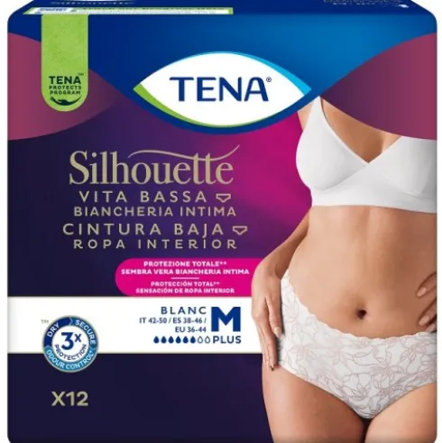 TENA SILHOUETTE White M 12pz