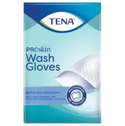 Tena Wash Glove Guanti monouso per igiene personale e assistenza 50 pezzi