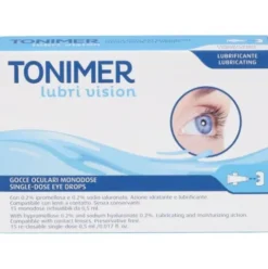 Tonimer Lubri Vision Gocce Oculari Lubrificanti Monodose 15x0.5ml Senza Conservanti