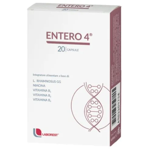 Uriach Entero 4 Integratore Alimentare Fermenti Lattici per Flora Intestinale 20 Capsule