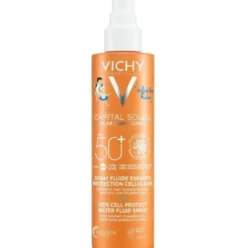 Vichy Capital Soleil Spray Kids SPF50+ Resistente all'acqua - Protezione solare per bambini - 200 ml