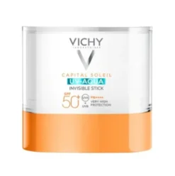 Vichy Capital Soleil Uv Aqua Stick Invisibile SPF50 - Stick solare per viso, labbra e zone sensibili - 9 g