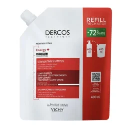 Vichy Dercos Energy+ Shampoo Energizzante Ricarica - Refill shampoo rinforzante anti-caduta - 400 ml