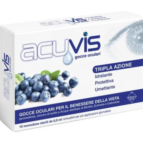 Vismed Gocce Oculari Lubrificanti Monodose per Occhi Secchi 20 Flaconcini