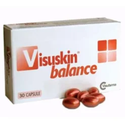 Visuskin Balance Integratore Alimentare con Coenzima Q10, Olio di Krill - 30 Capsule